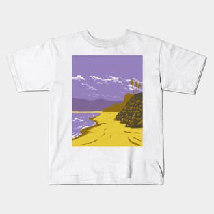 El Porto Beach in Manhattan Beach Los Angeles California WPA Poster Art Kids T-Shirt